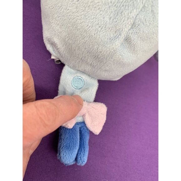 Disney Baby Eeyore Rattle 9 Inch Plush Stuffed Animal Blue Purple Embroidered Fa - Picture 5 of 13